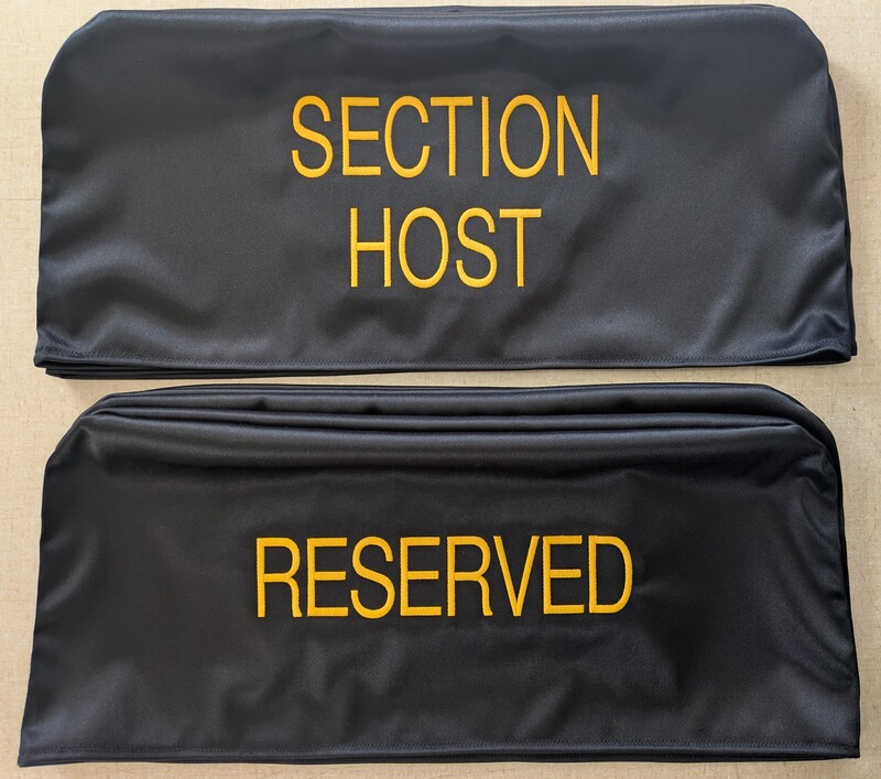 6 Custom Black/Gold Seat Covers