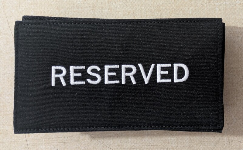 11 RESERVED Seat Signs