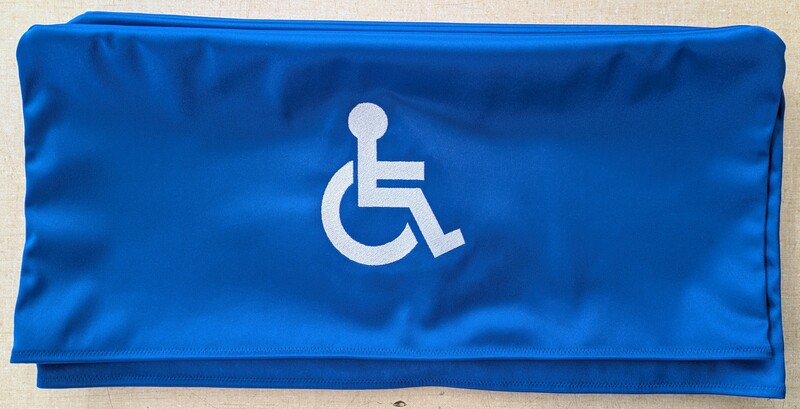 8 Custom Bright Blue/White Seat Covers