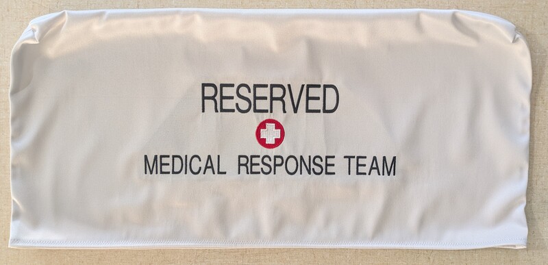 1 Custom Arctic Grey/Black, Red, & White Seat Cover